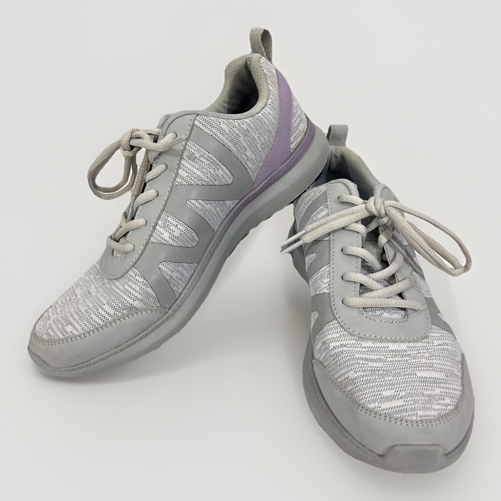 Vionic Kiara Pro Grey Purple Mesh Sneakers Women's 9.5 Slip Resistant KIARA0015M